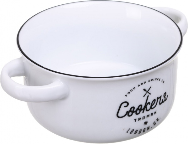 Бульонница с ручками 500 мл дизайн в ассортименте