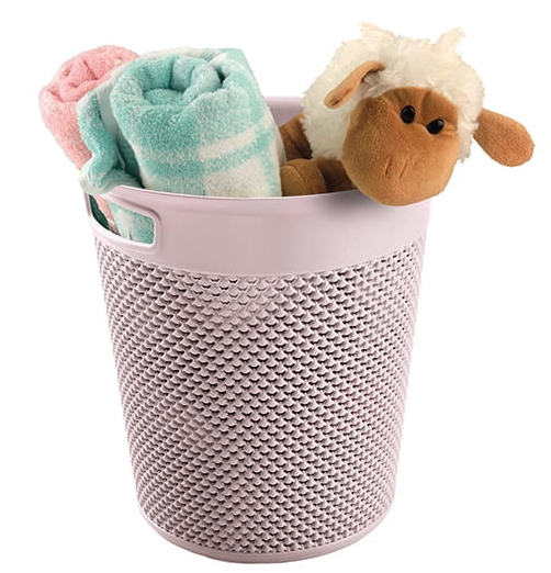 Кошик Ucsan Plastik DROP кругла 12 л рожевий 