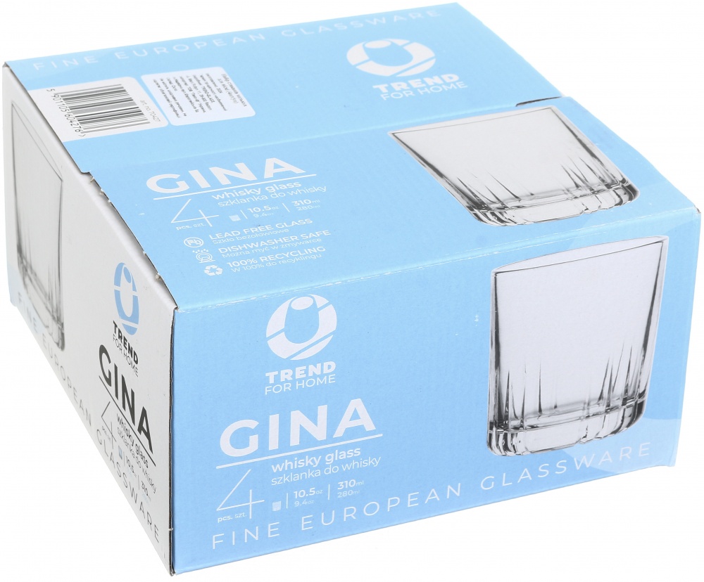 Набор стаканов для виски Trend Glass Gina 310 мл 4 шт.