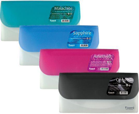 Папка-конверт А4 на 4 отделения 1429-13-a прозрачная Axent