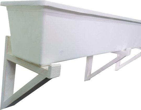 Держатель для горшков настенный белый 17х3,5x30 см 