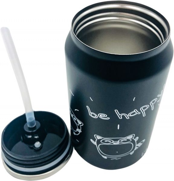 Термочашка Barrel Raccoons 300 мл черная Flamberg