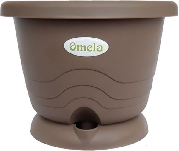 Горшок пластиковый Омела Пастель 2,6 л круглый мускат 