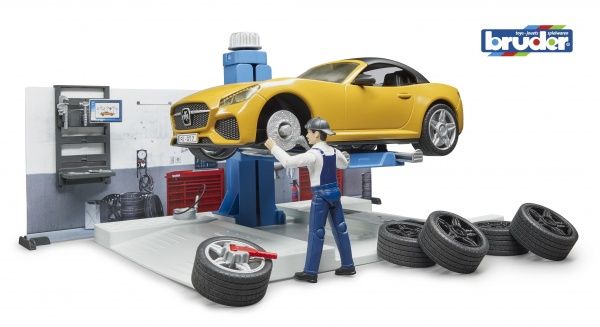 Игровой набор Bruder Автомастерская с фигурками и аксессуарами 62110 