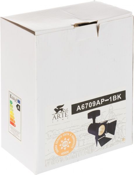 Трековый прожектор Arte Lamp LED 9 Вт 4000 К черный A6709AP-1BK 