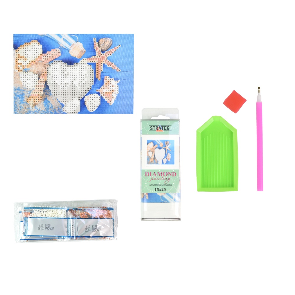 Алмазная мозаика 15х20 см в ассортименте Strateg