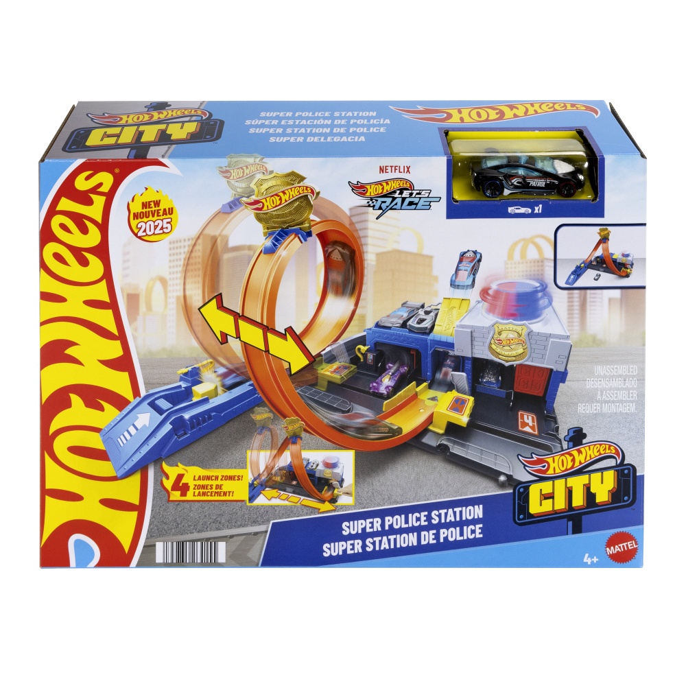Игровой набор Hot Wheels Суперполицейский участок JBM71