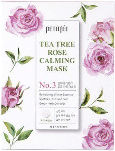 Маска для обличчя Petitfee Tea Tree Rose Calming Mask 250 г 10 шт.