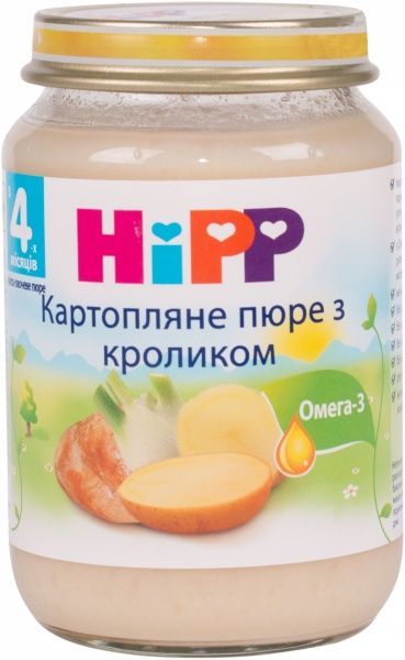 Пюре Hipp Кролик в картопляному пюре 190 г 9062300106944  