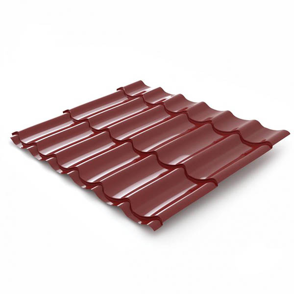 Металлочерепица PSM 1180x1200 мм RAL 3011 красная
