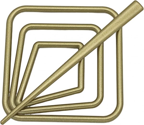 Заколка Квадрат 85х85 мм антик светлый В0001-5 MISLT