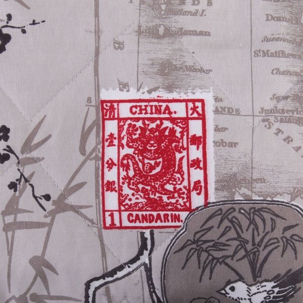 Покривало стьобане Печворк 3877 140x215 см бежевий 