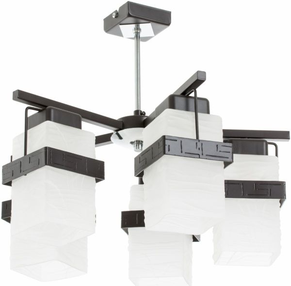 Люстра стельова Luminex Ecos 5xE27 білий/чорний хром 4425 