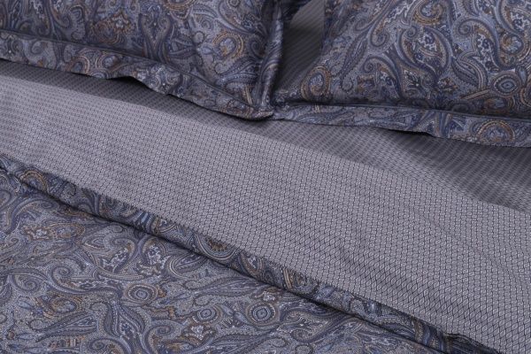 Комплект постельного белья Ornamento 2 серый с коричневым Lameirinho 