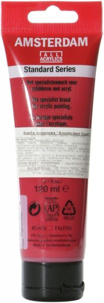 Фарба акрилова № 317 Прозорий червоний середній 120 мл Amsterdam Standart Royal Talens