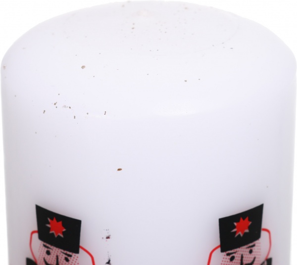 Свічка рустикальна циліндр 78x140 Солдат біла Pako-If