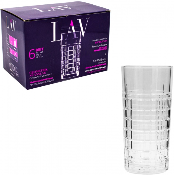Стакан высокий Brit 360 мл LAV 