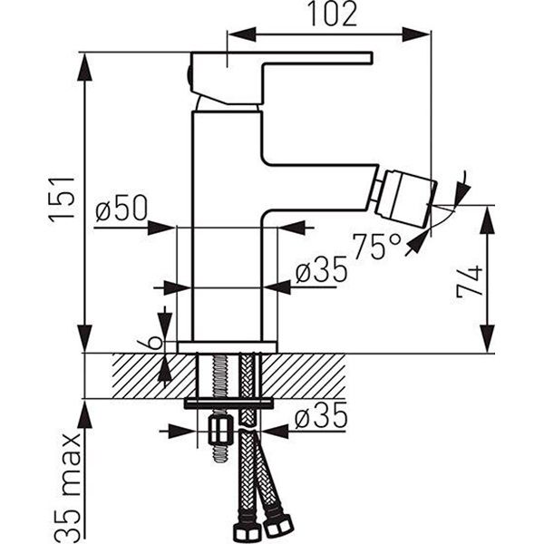 Смеситель для биде Ferro Zicco BZI6BL черный