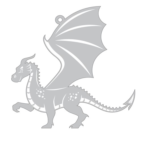 Декорація Дракон Новорічний 2 15х15,9х0,3 см DRGN2