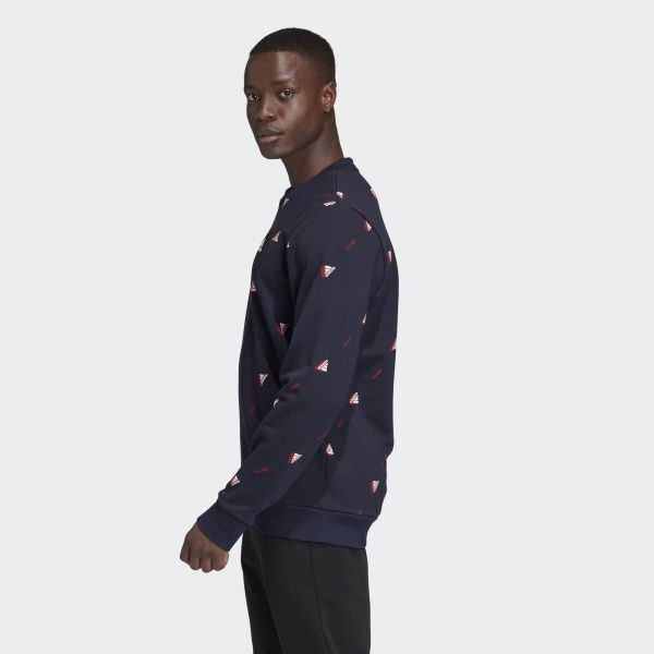 Світшот Adidas MHE Crew GFX FI4037 р. XL темно-синій