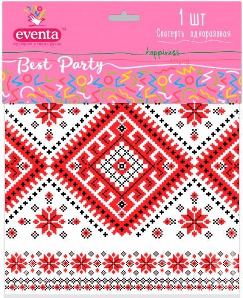 Скатертина Eventa поліетиленова одноразова «Українська колекція» 138x183 см 1 шт.