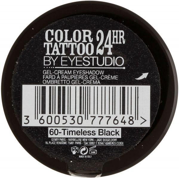 Тени для век Maybelline New York Color Tattoo 24 Hour №60 timeless black №60 timeless black 4,5 г