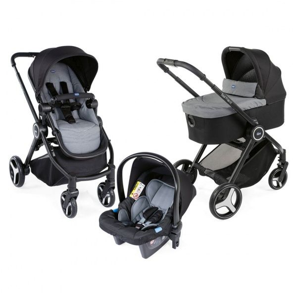 Коляска 3 в 1 Chicco Trio Best Friend серый (79421.85) 
