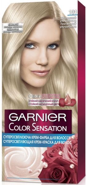 Крем-фарба для волосся Garnier Color Sensation 101 платиновий блонд 110 мл
