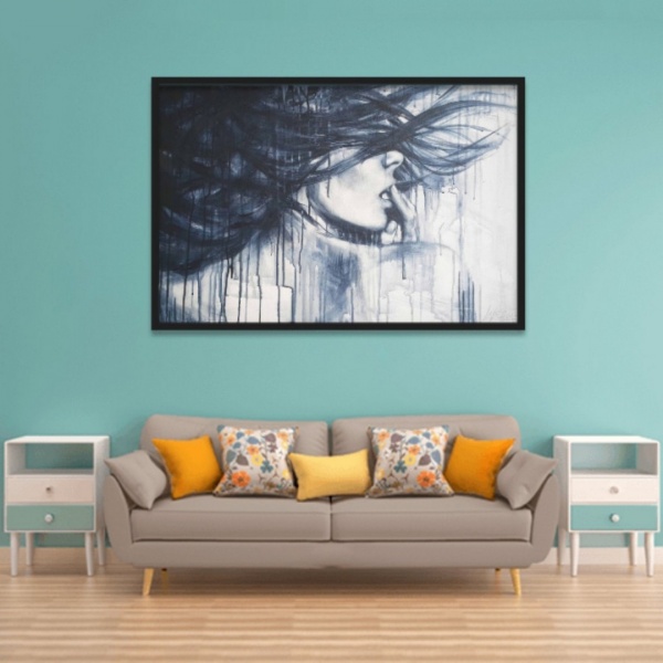 Репродукция Волосы акварелью 50x80 см Арт Фемелі 