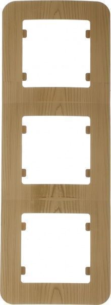 Рамка трехместная Makel Lillium Natural вертикальная дуб