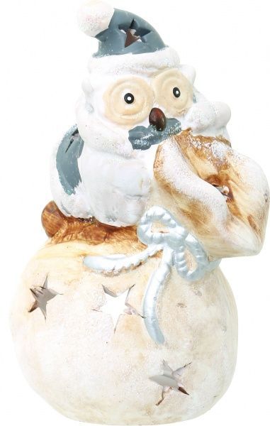 Декорація новорічна Підсвічник Сова на мішку