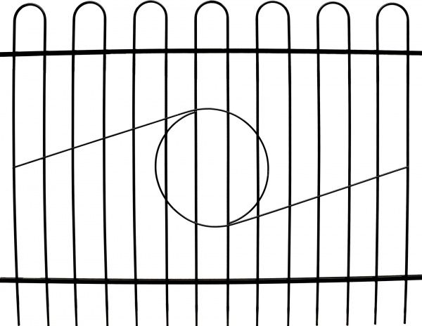 Заборчик садовый секционный узорный Эконом 2000х1470 мм