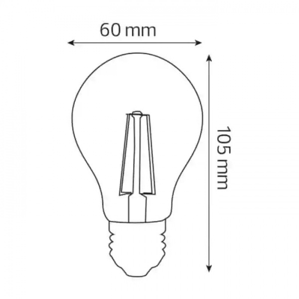 Лампа світлодіодна HOROZ ELECTRIC Filament Globe A60 6 Вт E27 4200 К 220 В прозора 001-015-0006-030 
