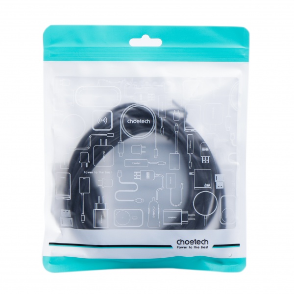 Кабель Choetech CC0004, USB 2.0, USB Type-C 3 м black (CC0004) 