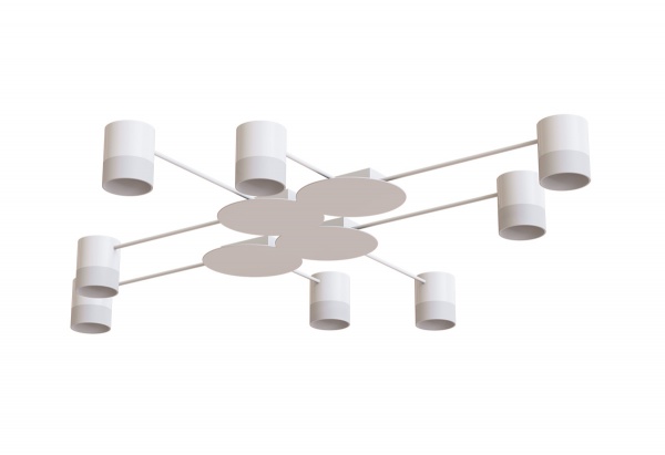 Люстра стельова Hopfen STARK CL-8/4-ACRIL 8xGX53 білий 