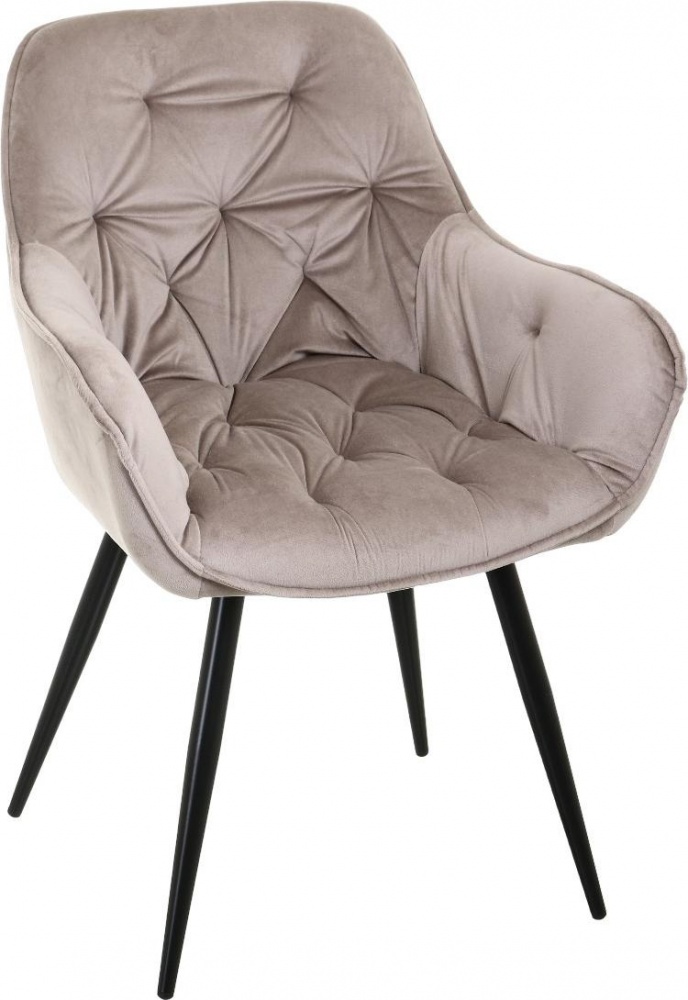 Крісло Центр Меблів Amanda 56х60х83 см оксамит HLR-7 світло-бежевий / чорний