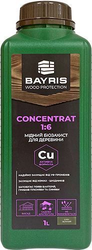 Биозащита медная Bayris для древесины зеленый 1 л