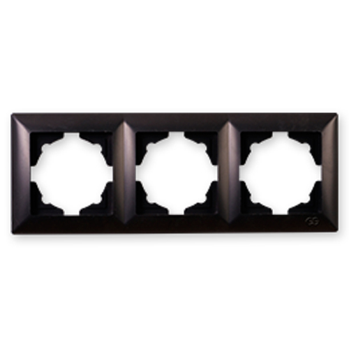 Рамка трехместная Gunsan Visage горизонтальная черный VS 28 34 143