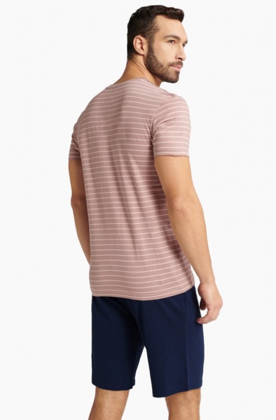 Піжама чоловіча Henderson 40661 WHIZ р. 3XL рожевий з білим