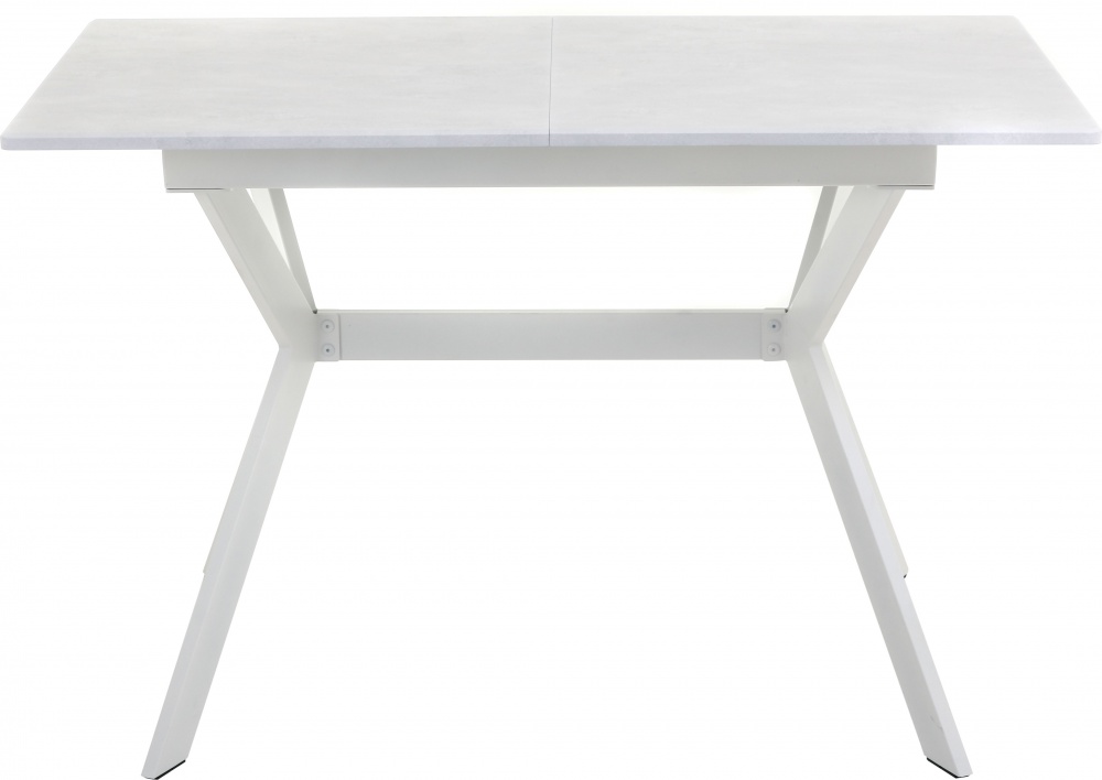 Стол обеденный Канзас 1200(1550)x730x750мм бетон снежный/белый