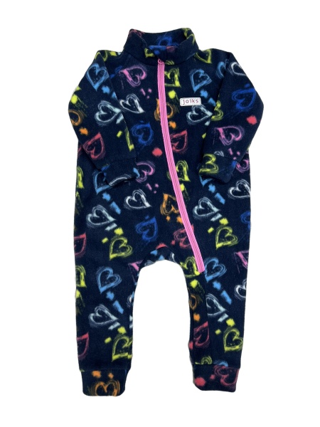 Человечек для девочки JOIKS Сердца р.68–74 синий 