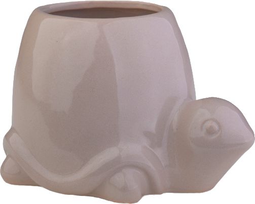 Кашпо керамическое Eterna 3104-9,5 черепаха фигурный бежевый 