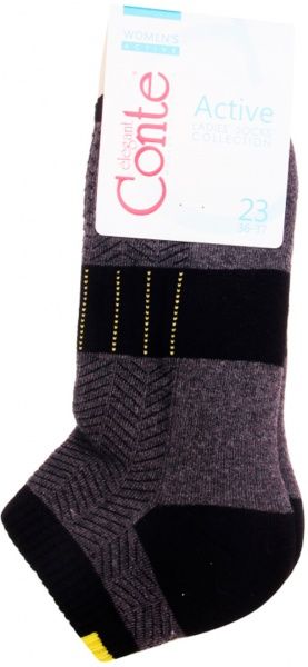 Шкарпетки Conte ACTIVE короткі з махровою стопою 16С-92СП 092 р. 23 темно-сірий 1 шт. 