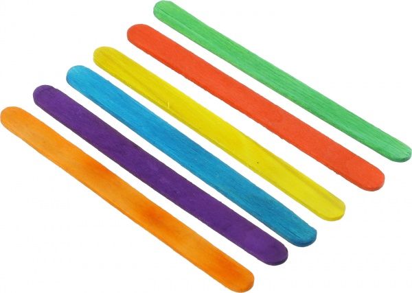Палички декоративні дерев'яні різнокольорові 1 комплектів 60 шт. Річ-Ленд