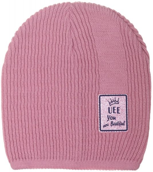 Шапочка дитяча для дівчинки Kraft+ арт. 2602 р.52-54 темна пудра 