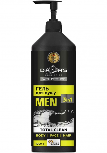 Гель для душа Dalas 3в1 Total clean 1000 мл