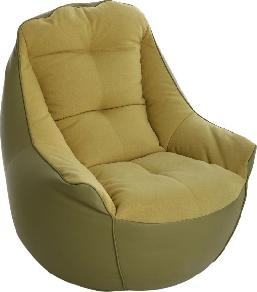 Кресло-пуф Марбет Soft №06/Malaga №14 оливковый 