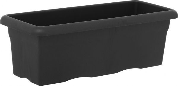Горщик пластиковий Plastiken Terra Jardinera 7505 прямокутний 44 л антрацит (7505 antr) 