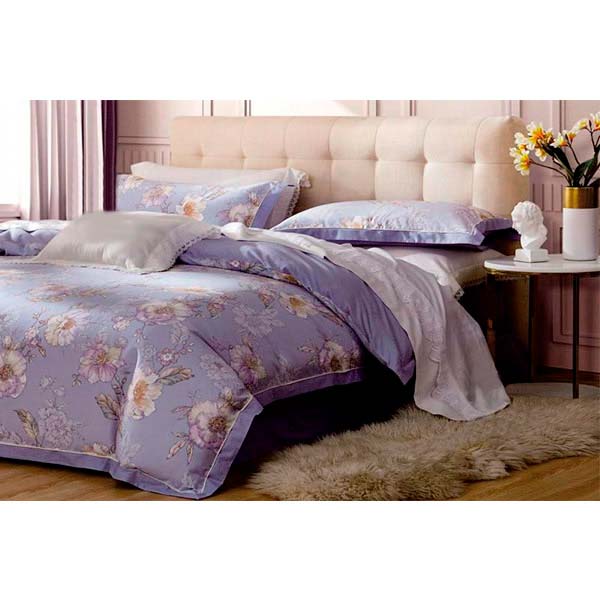 Комплект постельного белья Daisy 2 бежевый с сиреневым La Nuit 