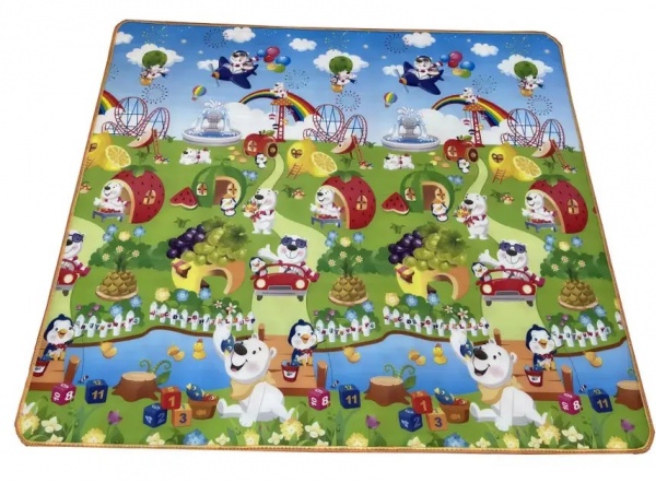  Ланор бэби мат Радуга/Дороги 200х180х1 см